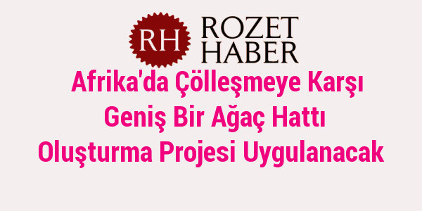 Afrika'da Çölleşmeye Karşı Geniş Bir Ağaç Hattı Oluşturma Projesi Uygulanacak