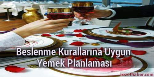 Beslenme Kurallarına Uygun Yemek Planlaması Beslenme Kurallarına Uygun Yemek Planlaması