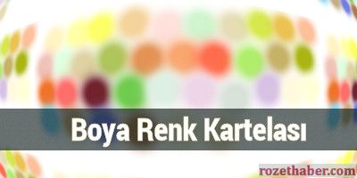 Boya Renk Kartelası