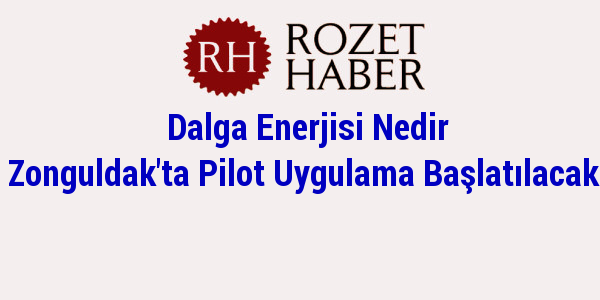 Dalga Enerjisi Nedir Zonguldak'ta Pilot Uygulama Başlatılacak