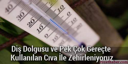 Diş Dolgusu ve Pek Çok Gereçte Kullanılan Cıva İle Zehirleniyoruz Diş Dolgusu ve Pek Çok Gereçte Kullanılan Cıva İle Zehirleniyoruz