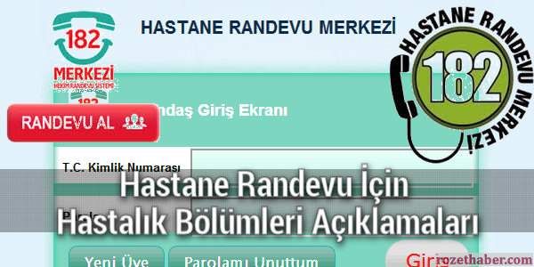 Hastane Randevu Hangi Hastalığa Hangi Bölüm Bakıyor