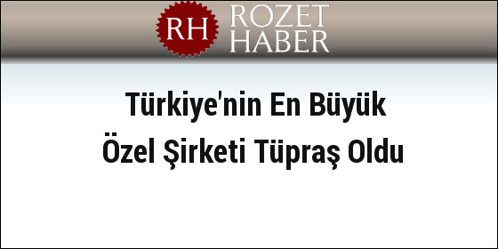 Türkiye'nin En Büyük Özel Şirketi Tüpraş Oldu