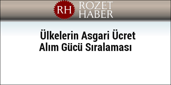 Ülkelerin Asgari Ücret Alım Gücü Sıralaması Ülkelerin Asgari Ücret Alım Gücü Sıralaması