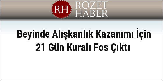 Beyinde Alışkanlık Kazanımı İçin 21 Gün Kuralı Fos Çıktı Beyinde Alışkanlık Kazanımı İçin 21 Gün Kuralı Fos Çıktı
